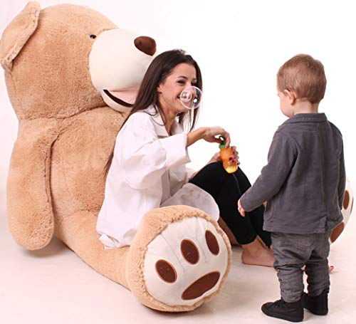 Makosas Oso de Peluche Gigante Adorable - Peluche Extra Grande Relleno - 100cm-260cm Big XXL (marrón) (200cm)