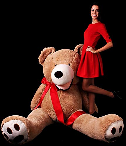 Makosas Oso de Peluche Gigante Adorable - Peluche Extra Grande Relleno - 100cm-260cm Big XXL (marrón) (200cm)