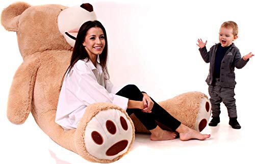 Makosas Oso de Peluche Gigante Adorable - Peluche Extra Grande Relleno - 100cm-260cm Big XXL (marrón) (200cm)