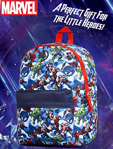 Marvel Avengers Mochila Niño, Mochilas Escolares Juveniles con Superheroes Capitan America Iron Man Hulk y Thor, Mochila para Deporte Viaje Colegio, Regalos para Niños Adolescentes