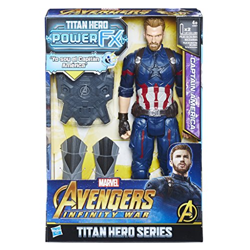 Marvel- Avengers Titan y Mochila Power Fx Capitán América (Hasbro E0607105)