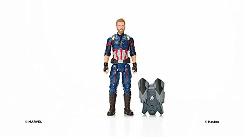 Marvel- Avengers Titan y Mochila Power Fx Capitán América (Hasbro E0607105)