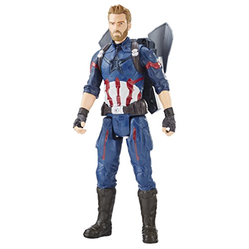 Marvel- Avengers Titan y Mochila Power Fx Capitán América (Hasbro E0607105)