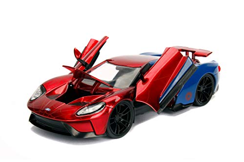 Marvel Spiderman 2017 Ford GT 1:24 Escala Die-Cast Car