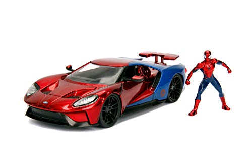 Marvel Spiderman 2017 Ford GT 1:24 Escala Die-Cast Car