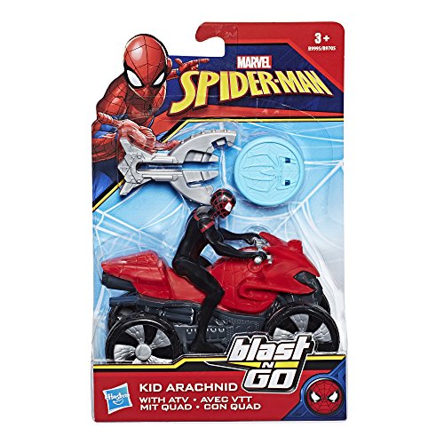 Marvel Spiderman B9995 - Figura de vehículo Blast & Go Kid Arachnid