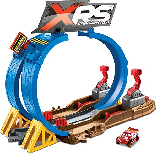 Mattel Disney Cars-XRS Superlooping carreras en el barro, pistas de coches de juguetes niños +4 años FYN85, multicolor, única , color/modelo surtido