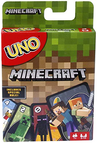 Mattel Games Juego de cartas UNO Minecraft, juego de mesa para niños + 7 años (Mattel FPD61)