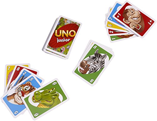 Mattel Games-UNO Junior Disney Juego de Cartas Para Niños, Multicolor, 9.1 x 6.3 x 2.3 (52456)