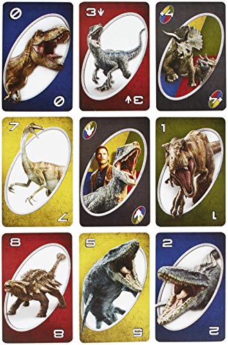 Mattel Games UNO Jurassic World, juego de cartas (Mattel FLK66)