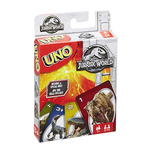 Mattel Games UNO Jurassic World, juego de cartas (Mattel FLK66)