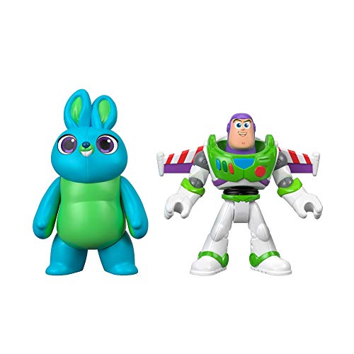 Mattel Imaginext Disney Toy Story 4 Pack de 2 Figuras Buzz Lightyear y Bunny, Juguetes Niños +3 Años (GBG91)