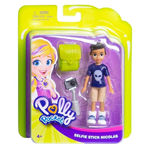 Mattel Polly Pocket Active Pose Doll - Selfie Stick Nicolas