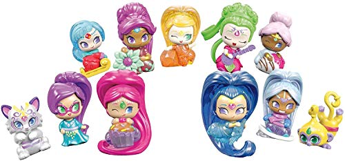 Mattel Shimmer & Shine-Botellas de muñecas genios sorpresa, modelos surtidos, juguetes +3 años, multicolor DTK47