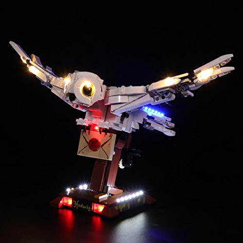 MBKE Juego de luces LED para Lego 75979 Harry Potter Hedwig Figura de búho, kit de iluminación USB compatible con Lego 75979