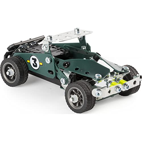 Meccano 5 Model Set Roadster - Juegos de construcción (Juego de construcción de varios modelos de vehículos, 8 año(s), 174 pieza(s), Negro, Verde, Plata, China, 360 g)