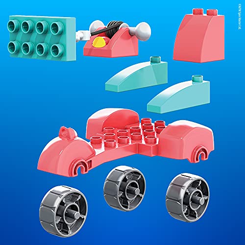 Mega Bloks Coche para construir, Vehículo de juguete de bloques de construcción, regalo para niños +1 año, Mattel GYH94