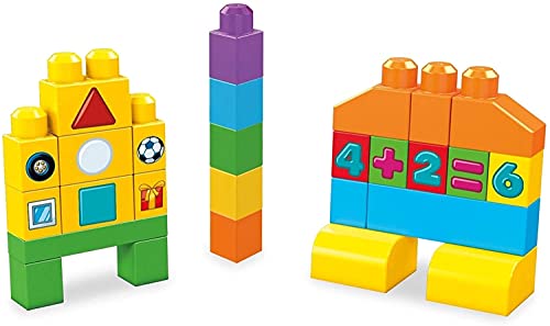 Mega Bloks FVJ49 Let's Get Learning Bricks, Multi-Colour