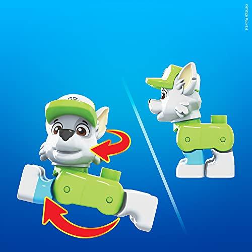 Mega Bloks La Patrulla Canina Camión de reciclaje de Rocky Vehículo de juguete de bloques de construcción, regalo para niños +1 año Mattel GYH93