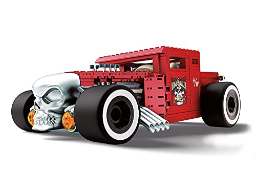 Mega Construx Hot Wheels Bone Shaker Coche de juguete de bloques de construcción, incluye figura, para niños +5 años (Mattel HBD50)