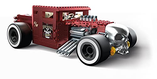 Mega Construx Hot Wheels Bone Shaker Coche de juguete de bloques de construcción, incluye figura, para niños +5 años (Mattel HBD50)