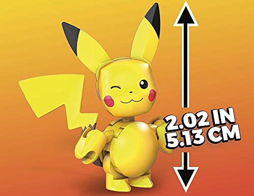 Mega Construx- Pokémon Pikachu Poké Ball y Figura para Construir, 16 Piezas, Multicolor (Mattel GVK60)