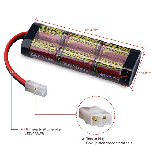 melasta 7.2V 4200mAh NiMH energía de la batería Continúa Velocidad de Descarga 10C con Tamiya RC Conector para Coches de competición