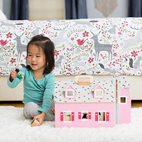 Melissa & Doug- Fold and go Casita de muñecas (13701)