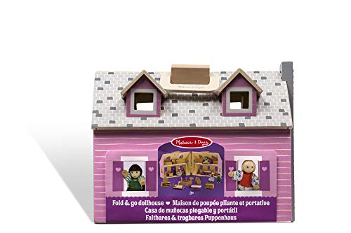 Melissa & Doug- Fold and go Casita de muñecas (13701)