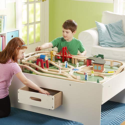 Melissa & Doug- Multi-Activity Juguete Mesa de Tren, Multicolor (12371)