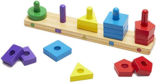 Melissa & Doug Stack & Sort Gioco in Legno per Bambini di 24 Anni, 379