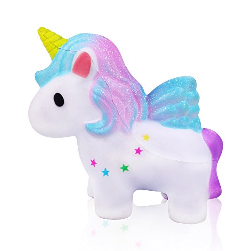 mi ji Squishy Kawaii,Squishy Unicornio,Squishy Doll de Diseño Animado Perfumada Lenta Levantar Exquisito Niño Juguete antiestrés (Galaxia)