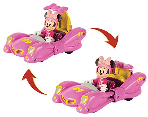 Mickey Mouse- Minnie Vehículo de Juguete, Transformable, Multicolor (IMC Toys 184237)