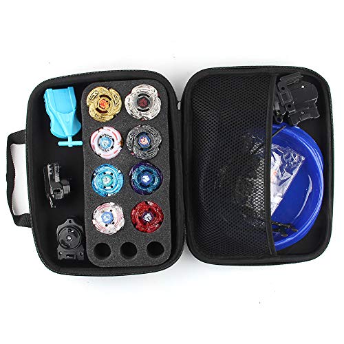 MIKLL 8 Pcs Peonzas Juguetes Conjunto, con Estuche Portátil, Gyro Spinner con 2 Burst Turbo Launcher Set, Cumpleaños, Navidad Regalo, Regalo de año Nuevo para los Niños