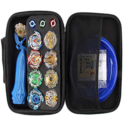 MIKLL 9 Pcs Peonzas Juguetes Conjunto, con Estuche Portátil, Gyro Spinner con 2 Burst Turbo Launcher Set, Cumpleaños, Navidad Regalo, Regalo de año Nuevo para los Niños