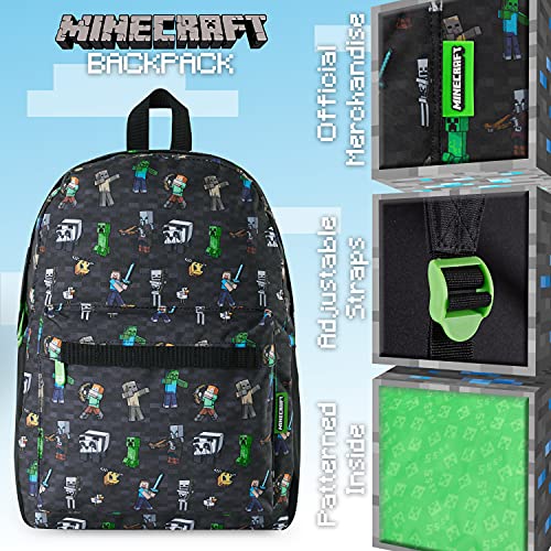 Minecraft Mochilas Escolares Juveniles, Material Escolar Bonito, Mochila Escolar Adolescente y Niños