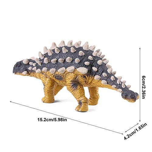 Mini Dinosaurio Saichania Modelo, Juguete Dinosaurio de Plástico Sólido para Niños Pequeños Niños Niñas Kids Figura Animal Regalo de Cumpleaños Party Favor Room Decor