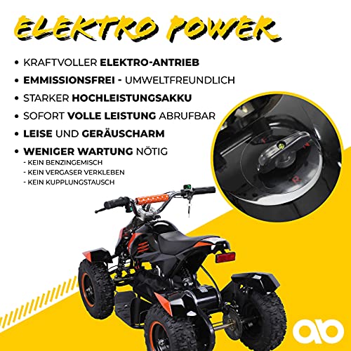 Mini Eléctrico Niños ATV Cobra 800 Vatios Pocket Quad - Naranja