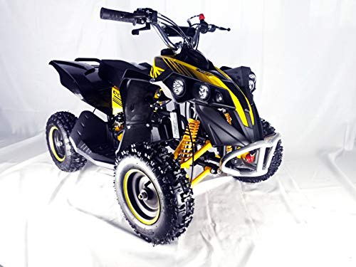 Mini quad de gasolina con motor de 49cc de 2 tiempos -ATV17 KING KONG. / Mini quad para niños de 5 a 12 años/miniquad infantil (AMARILLA)