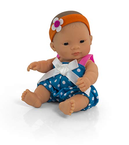 Miniland- Baby Asiática Niña 21cm Muñeco, Color real (31146)