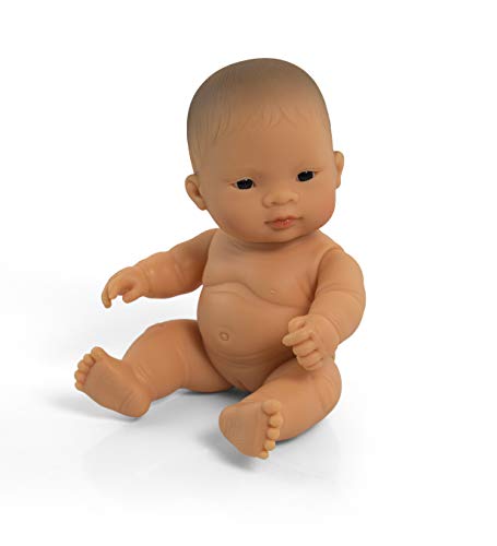 Miniland- Baby Asiática Niña 21cm Muñeco, Color real (31146)