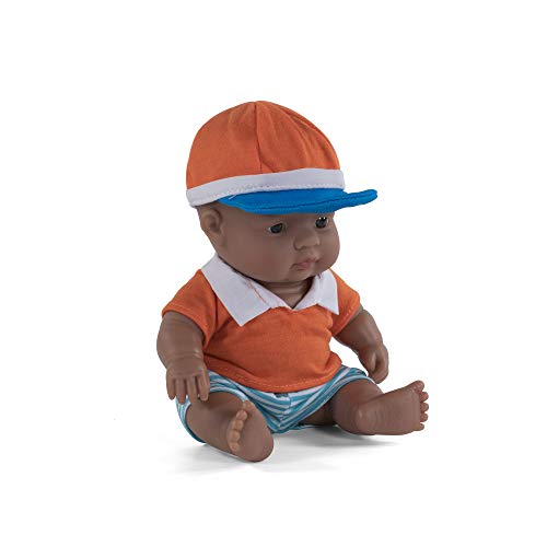 Miniland- Baby Latinoamericano Niño 21cm Muñeco, Color Real (31127)