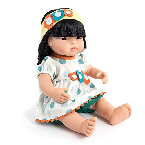 Miniland - Muñeco bebé asiático con ropa interior, 38 cm (31156)