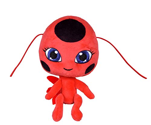 Miraculous P50691 Tales of Ladybug & Cat Noir-Mariquita Kwami Tikki - Peluche (15 cm), diseño de Mariquita