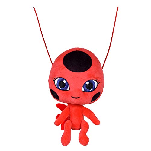 Miraculous P50691 Tales of Ladybug & Cat Noir-Mariquita Kwami Tikki - Peluche (15 cm), diseño de Mariquita