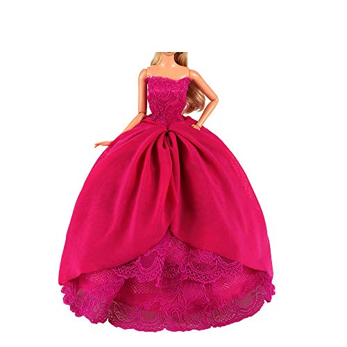 Miunana 1 Princesa Elegante Vestido de Noche Novia Vestir Boda Ropa de Fiesta para 11.5 Pulgadas 28 -30 CM Muñeca