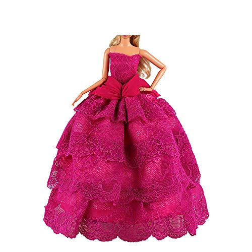 Miunana 1 Princesa Elegante Vestido de Noche Novia Vestir Boda Ropa de Fiesta para 11.5 Pulgadas 28 -30 CM Muñeca