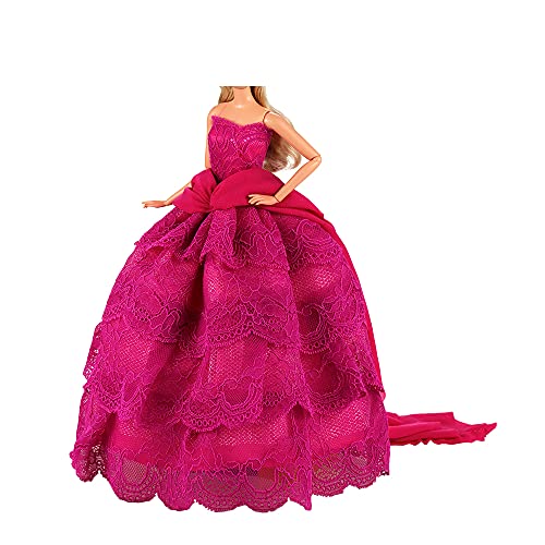 Miunana 1 Princesa Elegante Vestido de Noche Novia Vestir Boda Ropa de Fiesta para 11.5 Pulgadas 28 -30 CM Muñeca