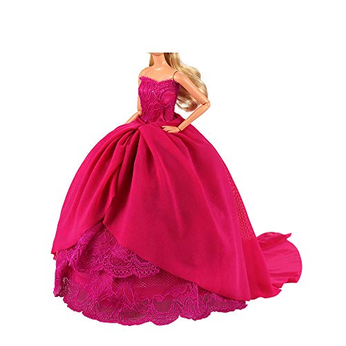 Miunana 1 Princesa Elegante Vestido de Noche Novia Vestir Boda Ropa de Fiesta para 11.5 Pulgadas 28 -30 CM Muñeca