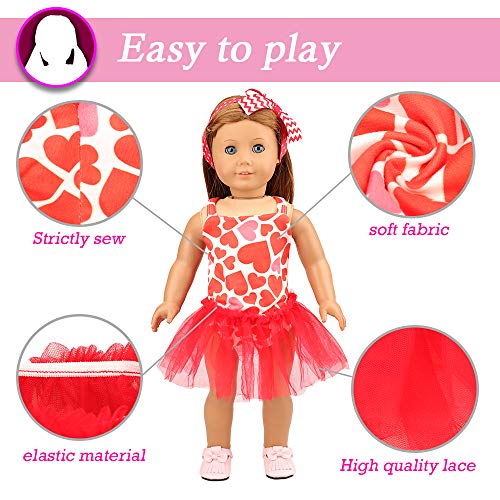 Miunana Ropas Vestidos para 16-18 Pulgadas Muñeca 42-46 cm American Girl Dolls (6 Vestidos)